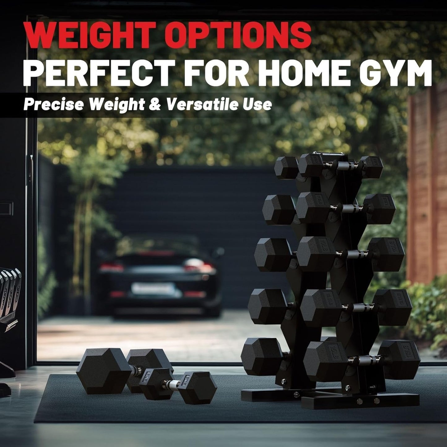 PAPABABE Dumbbells Set Dumbbells Pair, Hand Weights for Women Men at Home, Free Weights Dumbbells Set for Home Gym Equipment, Pesas Mancuernas Para Ejercicios De Hombre Casa.