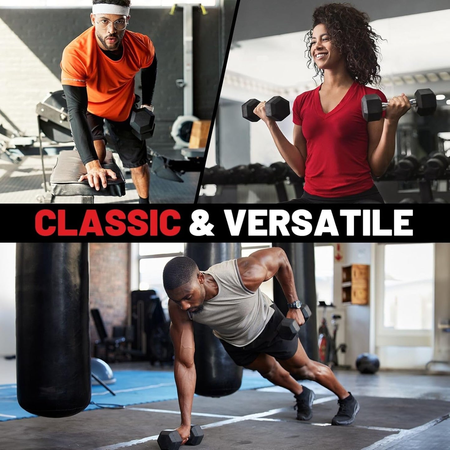 PAPABABE Dumbbells Set Dumbbells Pair, Hand Weights for Women Men at Home, Free Weights Dumbbells Set for Home Gym Equipment, Pesas Mancuernas Para Ejercicios De Hombre Casa.