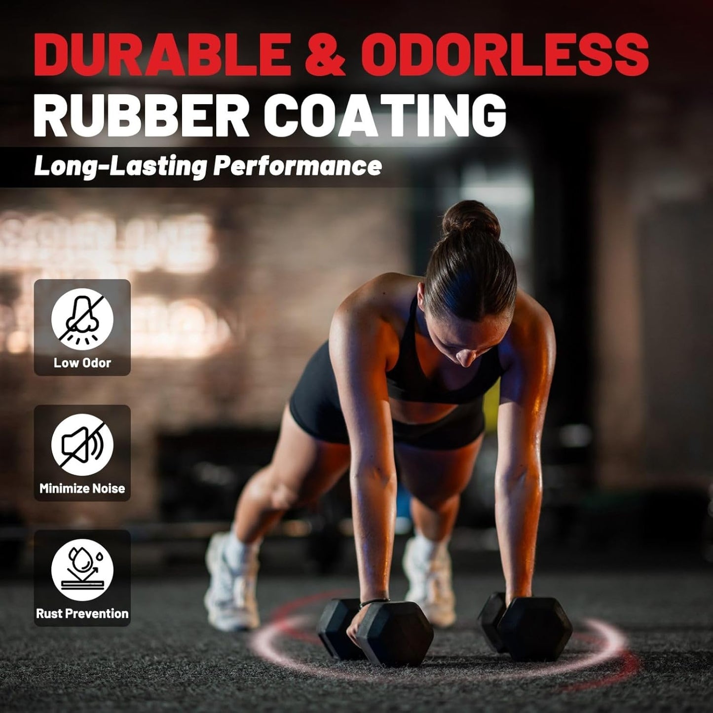 PAPABABE Dumbbells Set Dumbbells Pair, Hand Weights for Women Men at Home, Free Weights Dumbbells Set for Home Gym Equipment, Pesas Mancuernas Para Ejercicios De Hombre Casa.