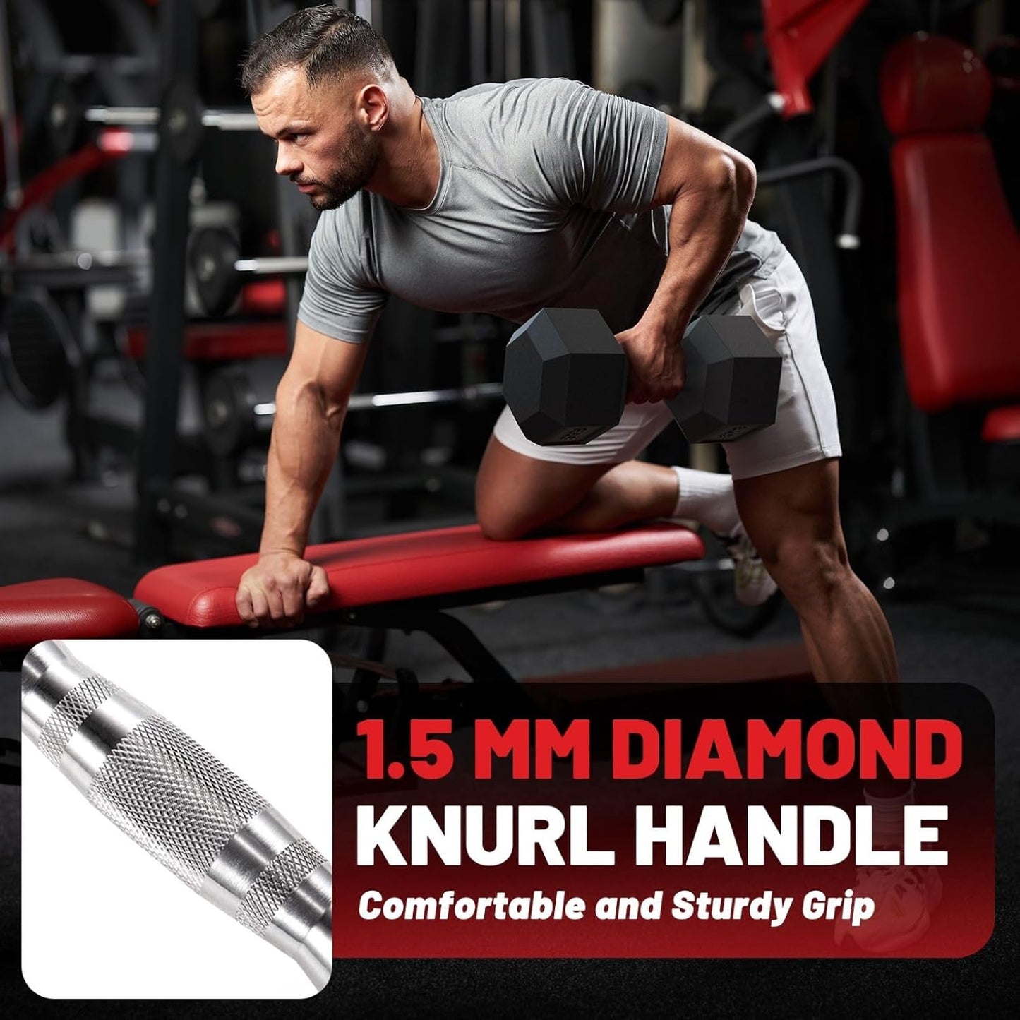 PAPABABE Dumbbells Set Dumbbells Pair, Hand Weights for Women Men at Home, Free Weights Dumbbells Set for Home Gym Equipment, Pesas Mancuernas Para Ejercicios De Hombre Casa.