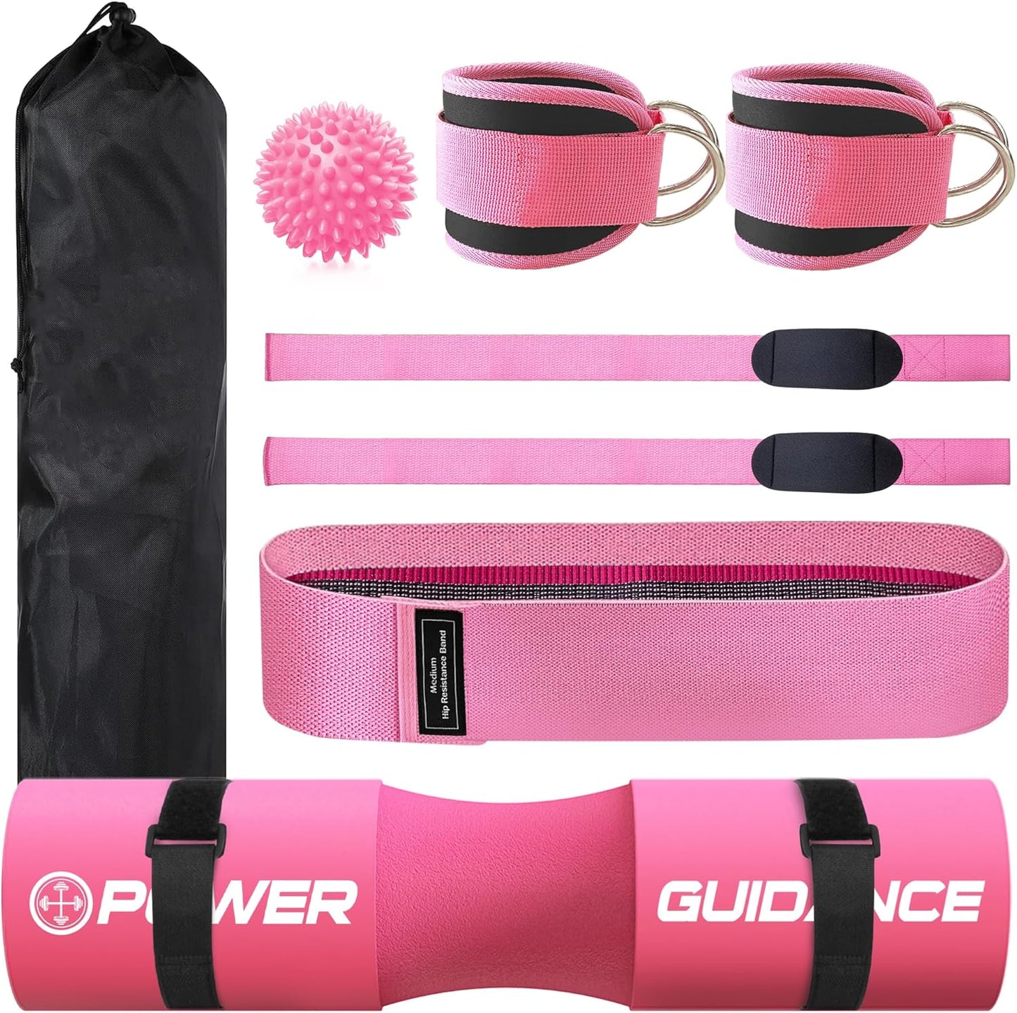 POWER GUIDANCE Barbell Squat Pad - Neck & Shoulder Protective Pad - Great for Squats, Lunges, Hip Thrusts, Weight Lifting & More - Fit Standard and Olympic Bars Perfectly