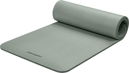 Retrospec Solana Yoga Mat 1/2" Thick W/Nylon Strap for Men & Women - Non Slip Exercise Mat for Yoga, Pilates, Stretching, Floor & Fitness Workouts