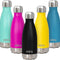MIRA 12 Oz Insulated Water Bottle - Slim Stainless Steel Cola Shape Thermos - Double Wall Hot & Cold Flask (24Hr Cold/12Hr Hot) - Black