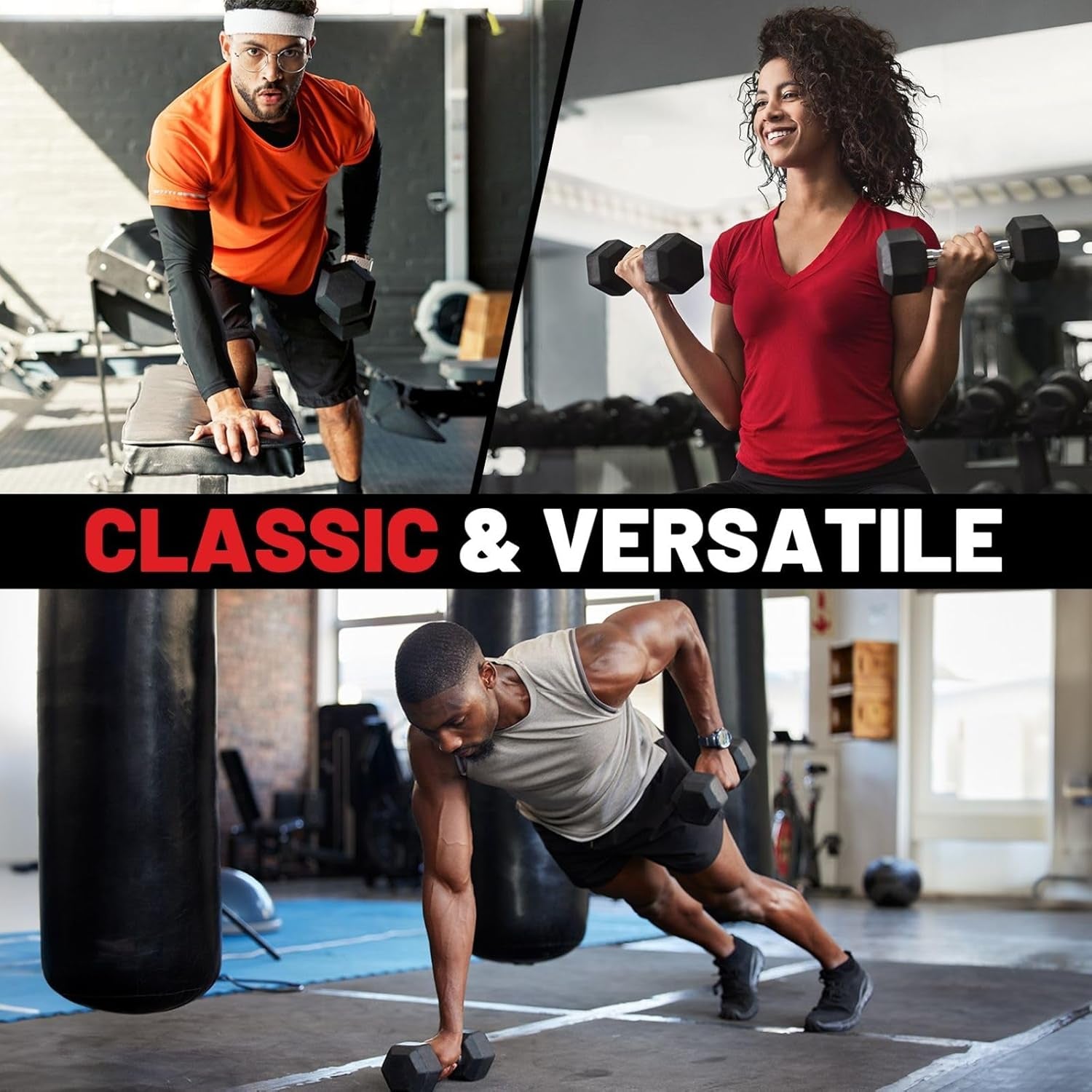 PAPABABE Dumbbells Set Dumbbells Pair, Hand Weights for Women Men at Home, Free Weights Dumbbells Set for Home Gym Equipment, Pesas Mancuernas Para Ejercicios De Hombre Casa.