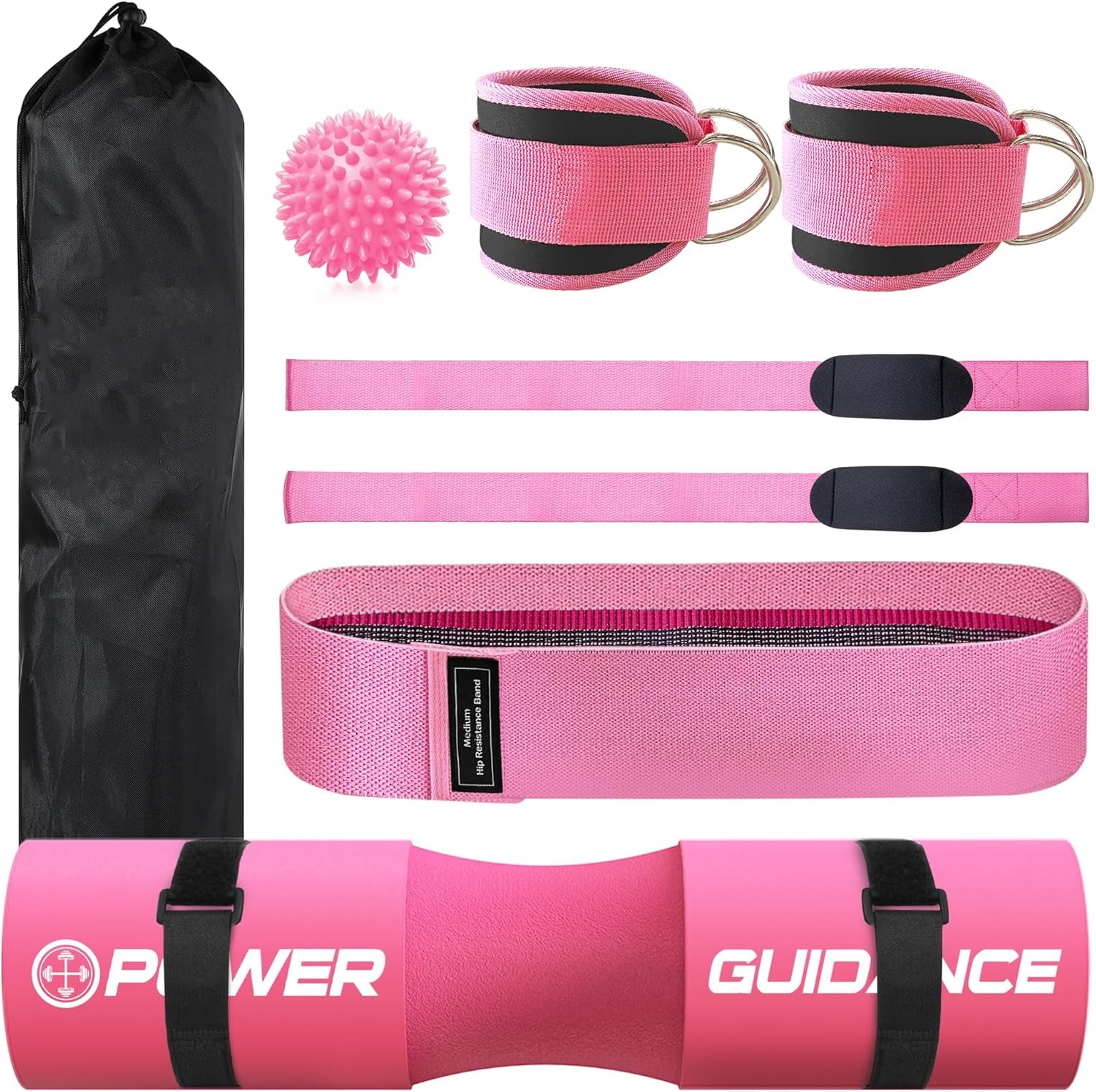 POWER GUIDANCE Barbell Squat Pad - Neck & Shoulder Protective Pad - Great for Squats, Lunges, Hip Thrusts, Weight Lifting & More - Fit Standard and Olympic Bars Perfectly