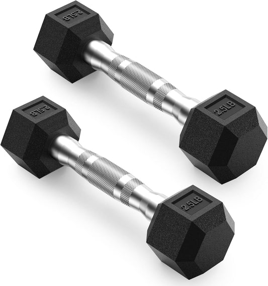 PAPABABE Dumbbells Set Dumbbells Pair, Hand Weights for Women Men at Home, Free Weights Dumbbells Set for Home Gym Equipment, Pesas Mancuernas Para Ejercicios De Hombre Casa.